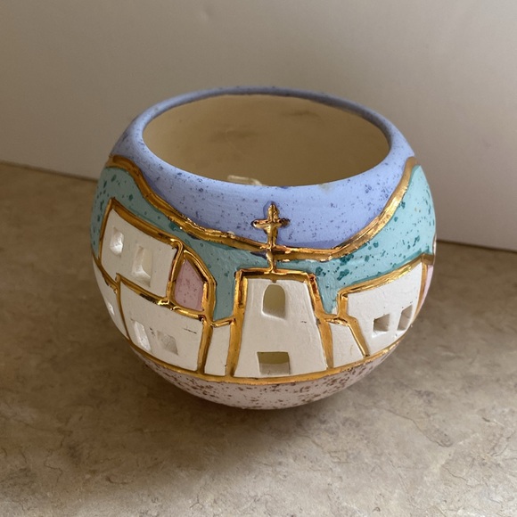 Adobe Tex mex style candle holder - Picture 5 of 7